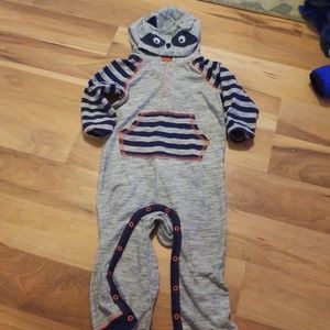 Cat & Jack Racoon one piece romper boy 18months